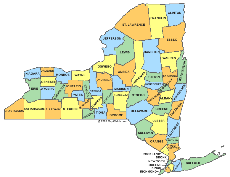 New York County Map